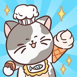 小猫吃冰淇淋